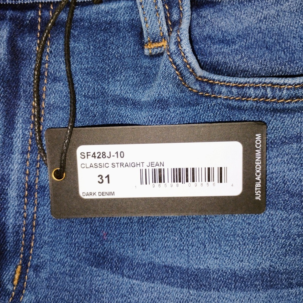 NWT Just Black Denim Wide-Leg High-Rise Jeans, Size 31, Dark Wash - Picture 5 of 6